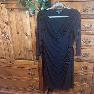 🌸Ralph Lauren 3/4 sleeved stretchy black dress